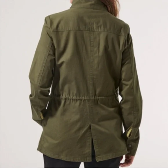 PACT Women’s Organic Cotton Woven Field Jacket in Grape Leaf Size L Like New - Picture 2 of 13